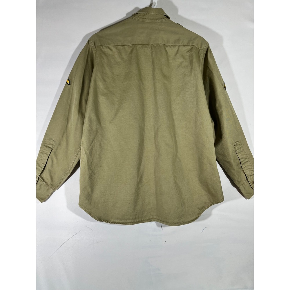 Vintage US Army Khaki Cotton Long Sleeve Shirt Men 16x34 100th InfantryDivision - Picture 2 of 12